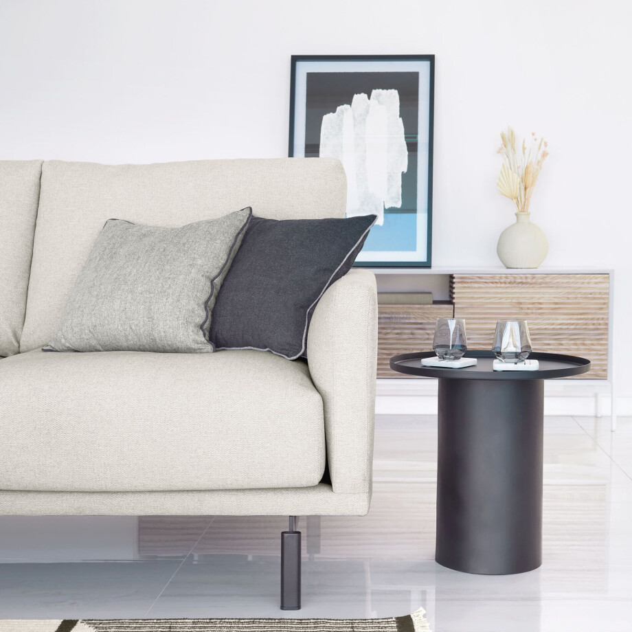 Kave Home Ronde Bijzettafel 'Fleksa' 45cm, kleur Zwart Kave Home Ronde Bijzettafel 'Fleksa' 45cm, kleur Zwart afbeelding 1