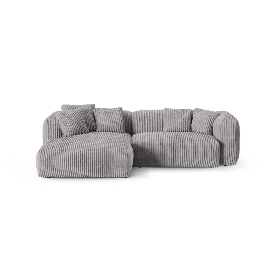 Modulaire hoekbank Martina links ribstof | Micadoni Home afbeelding 1