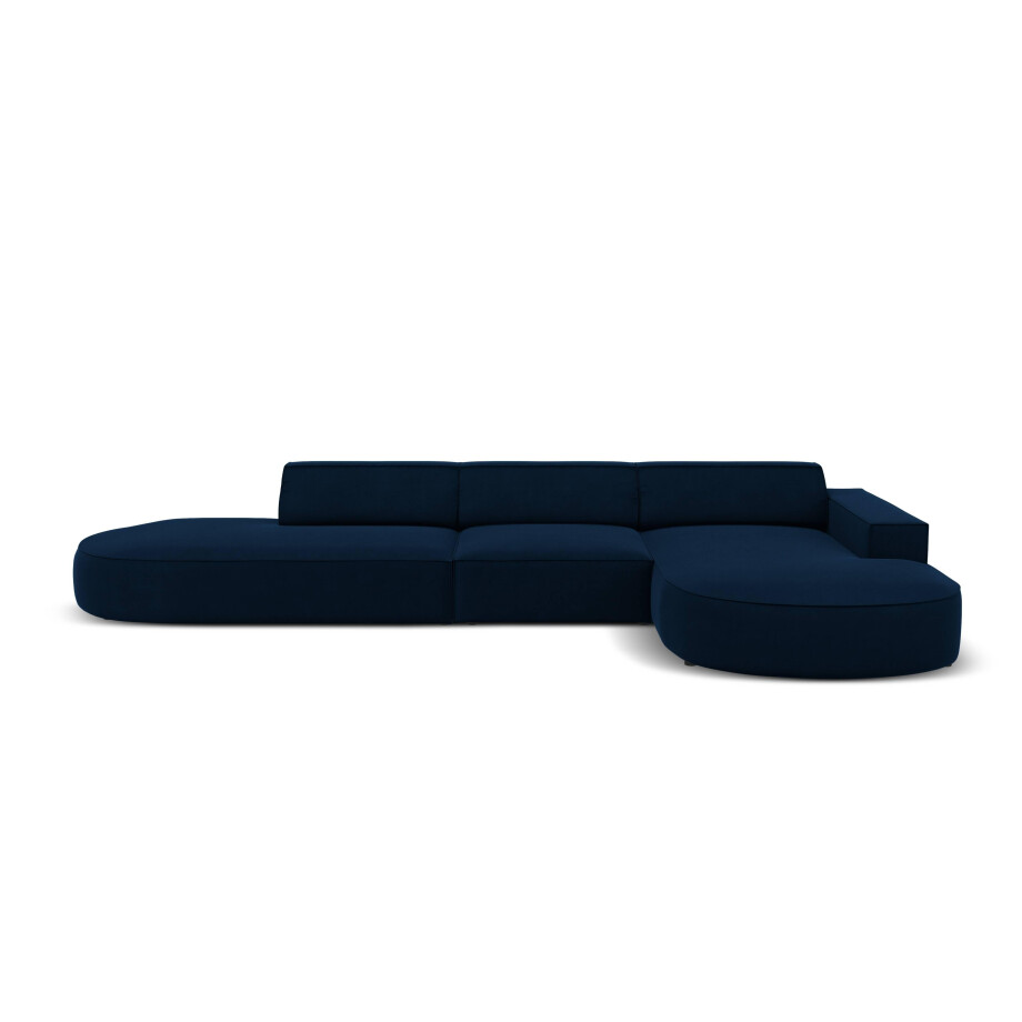 5-zits hoekbank Jodie velvet Chaise Longue rechts | Micadoni Limited Edition afbeelding 1