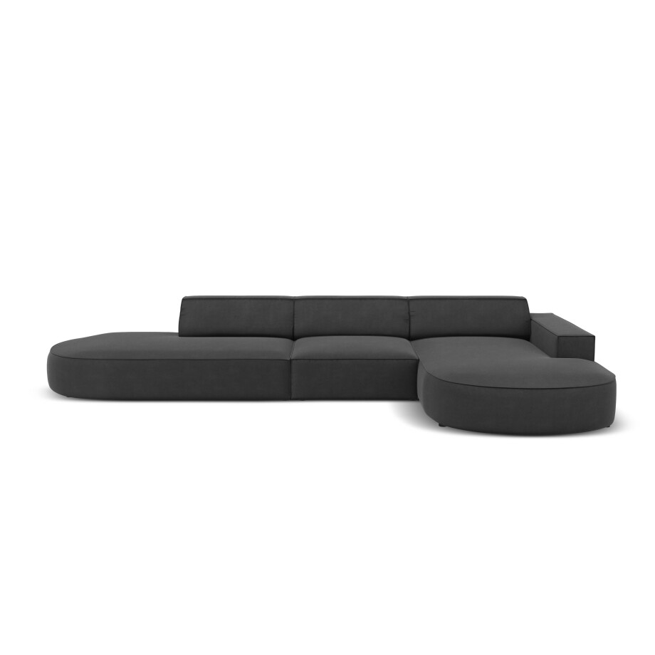 5-zits hoekbank Jodie velvet Chaise Longue rechts | Micadoni Limited Edition afbeelding 1