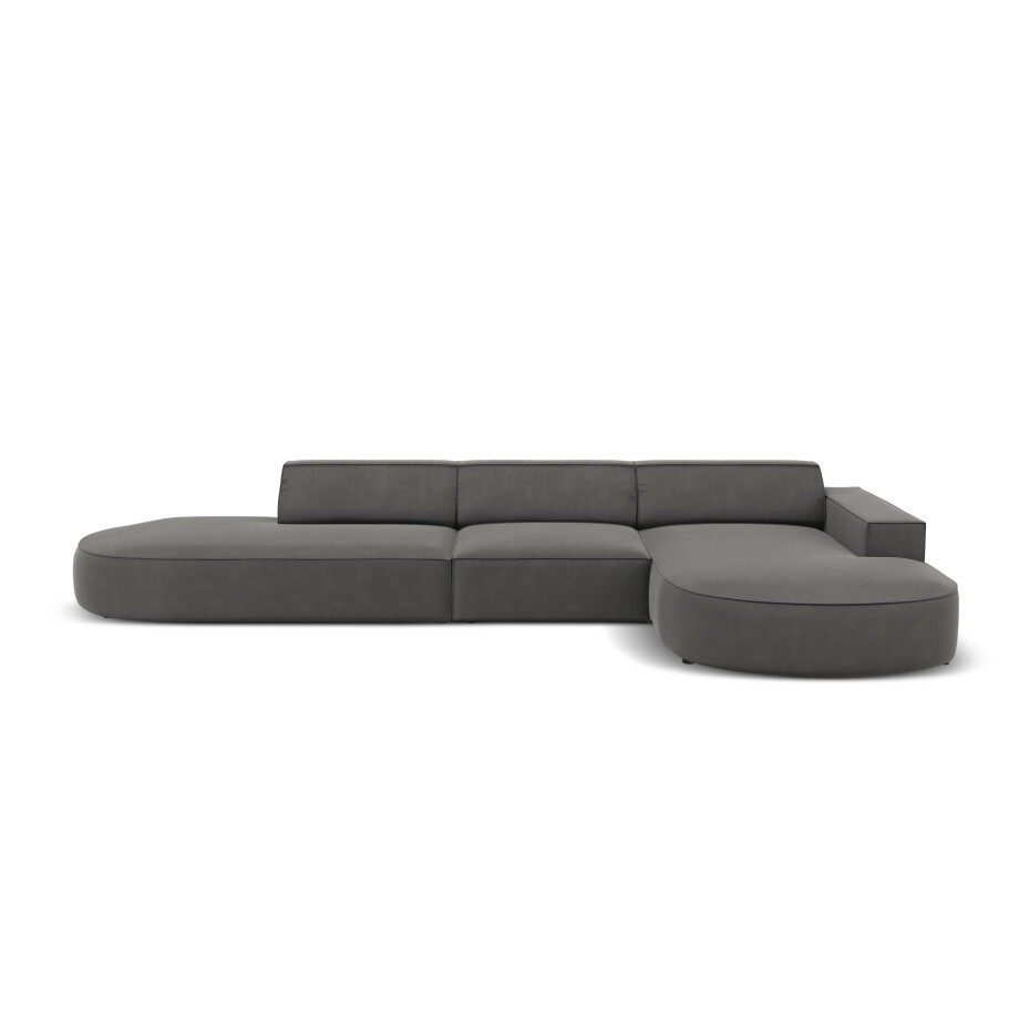 5-zits hoekbank Jodie velvet Chaise Longue rechts | Micadoni Limited Edition afbeelding 1