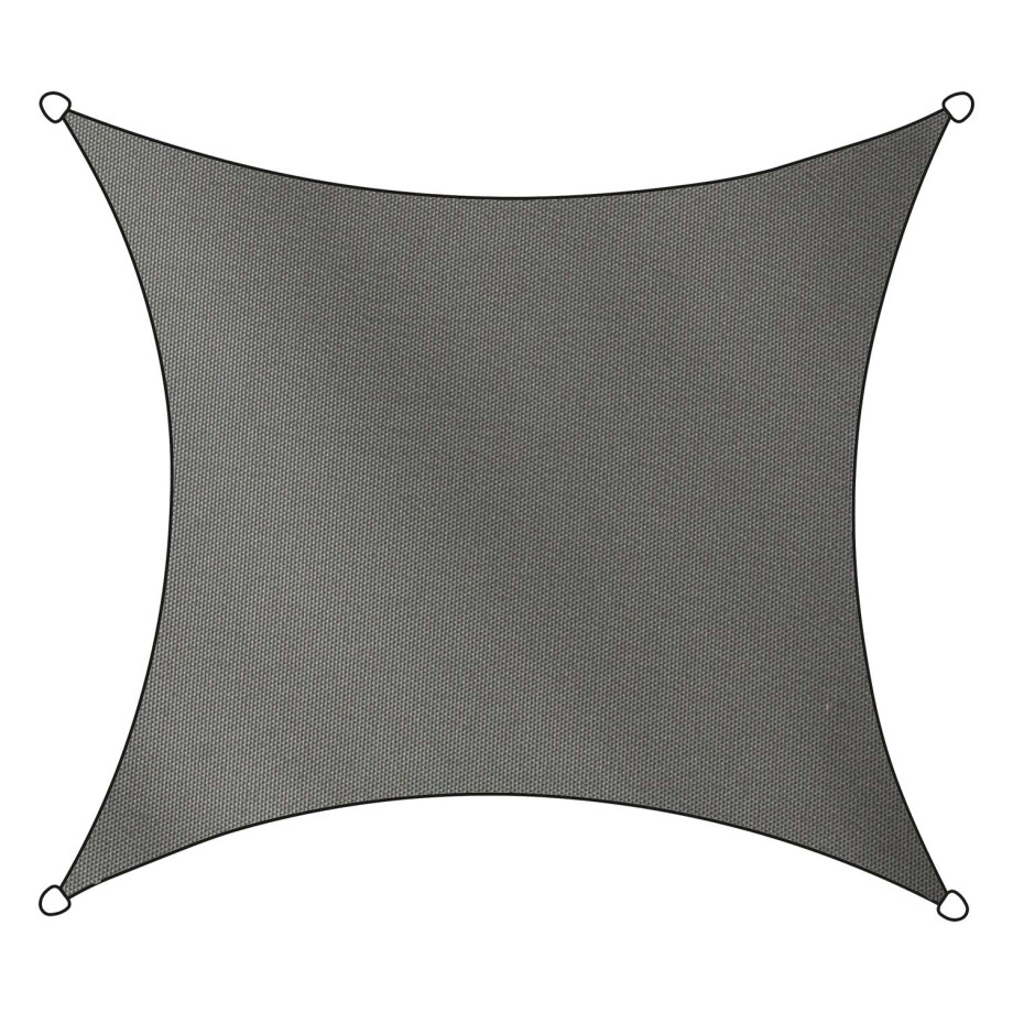 Schaduwdoek Como polyester vierkant 5m (antraciet) Schaduwdoek Como polyester vierkant 5m (antraciet) afbeelding