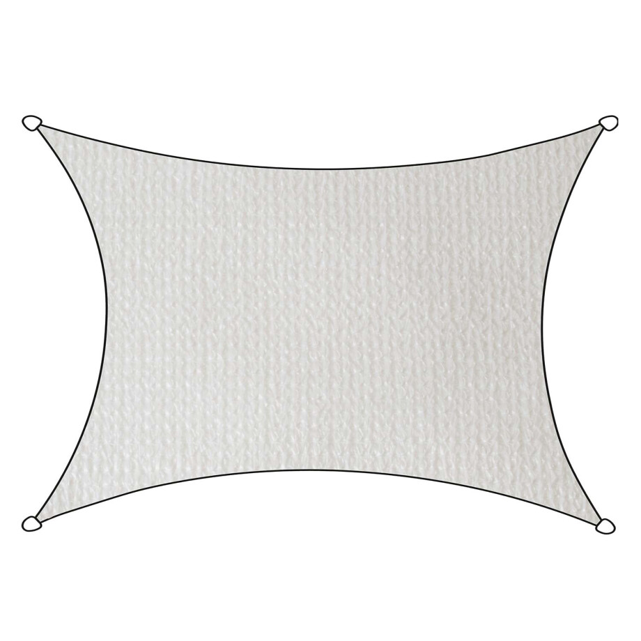 Schaduwdoek Iseo HDPE rechthoek 3x4m (wit) afbeelding 