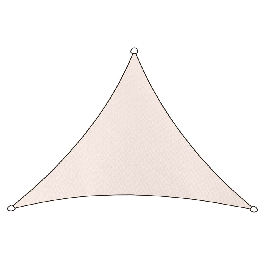 Schaduwdoek Livigno polyester driehoek 3x2,5m (naturel) afbeelding 