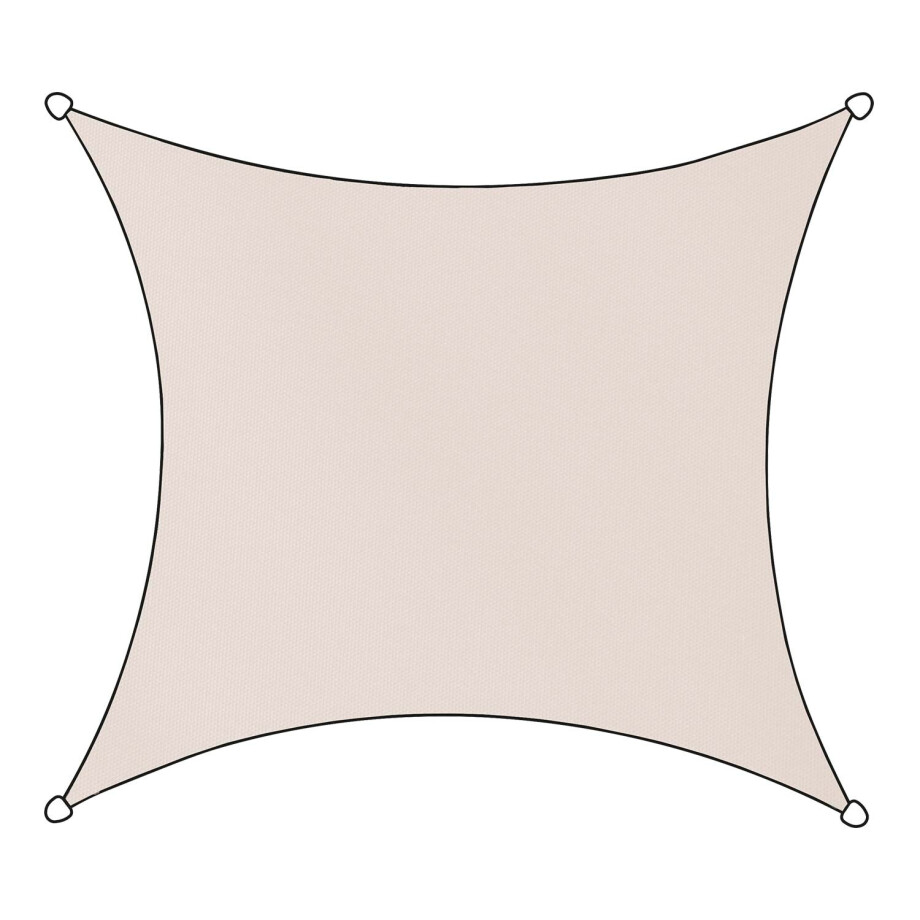 Schaduwdoek Livigno polyester vierkant 3,6m (naturel) afbeelding 