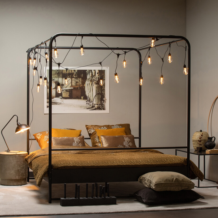 Vtwonen Hemelbed 'Bunk' 160 x 200cm, kleur Zwart Vtwonen Hemelbed 'Bunk' 160 x 200cm, kleur Zwart afbeelding 1