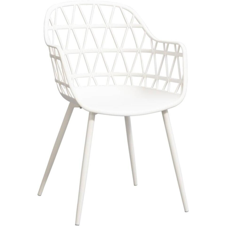 Leen Bakker - Terrasstoel Frejus - Kunststof/zand - Metaal/Kunststof - Beige - 53.5x57x85 Cm afbeelding 1