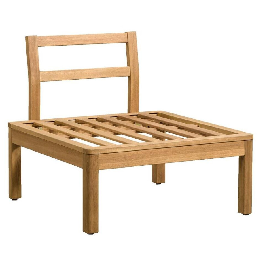 Leen Bakker - Middenfauteuil Orleans - Eucalyptus - 78x72x65 Cm - Hout - Bruin Leen Bakker - Middenfauteuil Orleans - Eucalyptus - 78x72x65 Cm - Hout - Bruin afbeelding 1