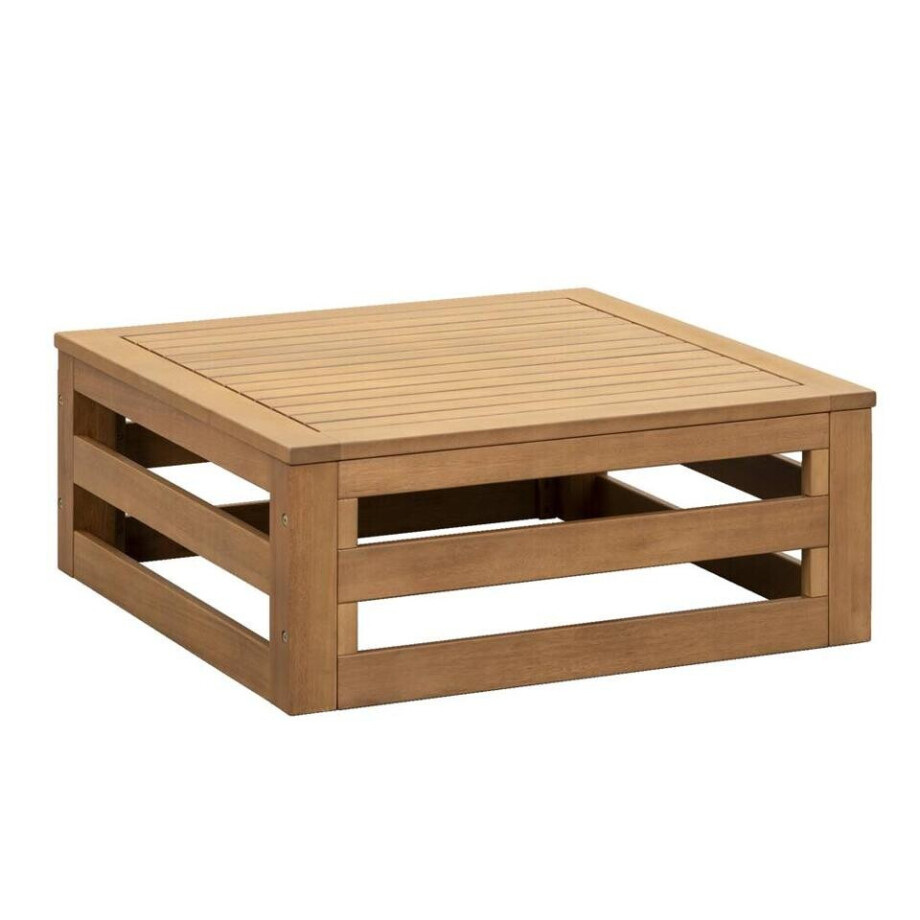 Leen Bakker - Loungebank Element Clermont - Tafel/hocker - 30x72x72 Cm - Hout - Bruin Leen Bakker - Loungebank Element Clermont - Tafel/hocker - 30x72x72 Cm - Hout - Bruin afbeelding 1