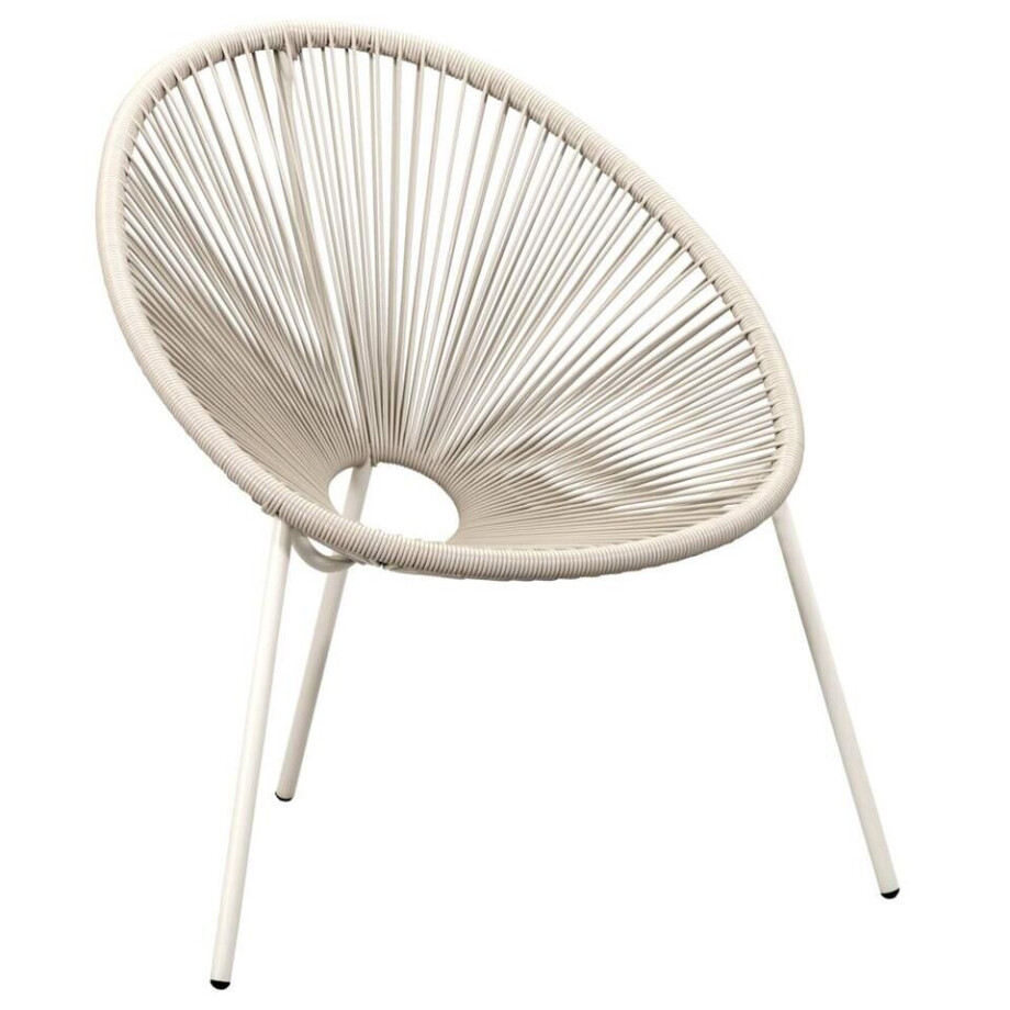 Leen Bakker - Loungestoel Formentera - Zand - Metaal - Beige - 69.7x75x82 Cm afbeelding 1