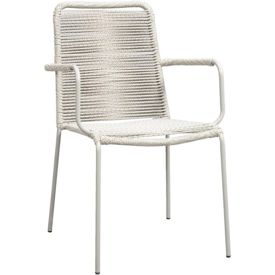 Leen Bakker - Stapelstoel Isola - /rope Zand - 85x53x64 Cm - Metaal - Beige afbeelding 1