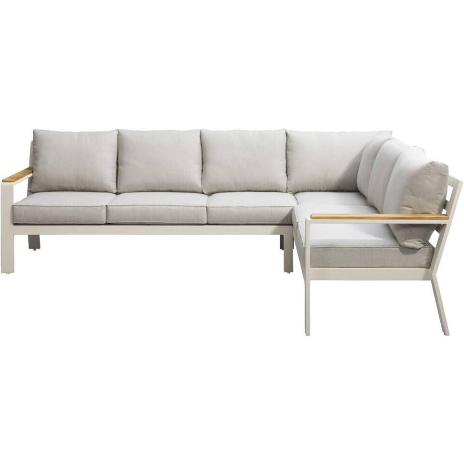 Leen Bakker - Loungebank Biarritz - Zand/naturel - 80x210x79,5 Cm - Aluminium/Hout - Beige - 79.5x210.5x80 Cm afbeelding 1