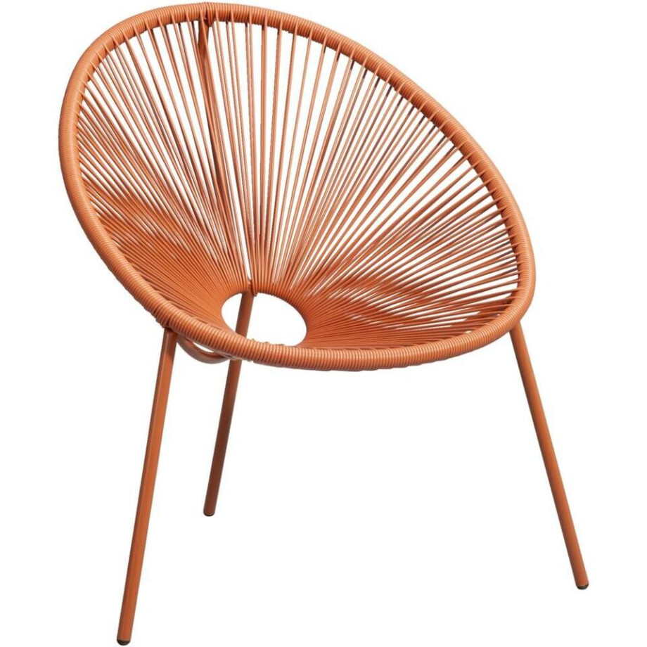 Leen Bakker - Loungestoel Formentera - Terracotta - Metaal/Kunststof - Bruin - 69.7x75x82 Cm afbeelding 1