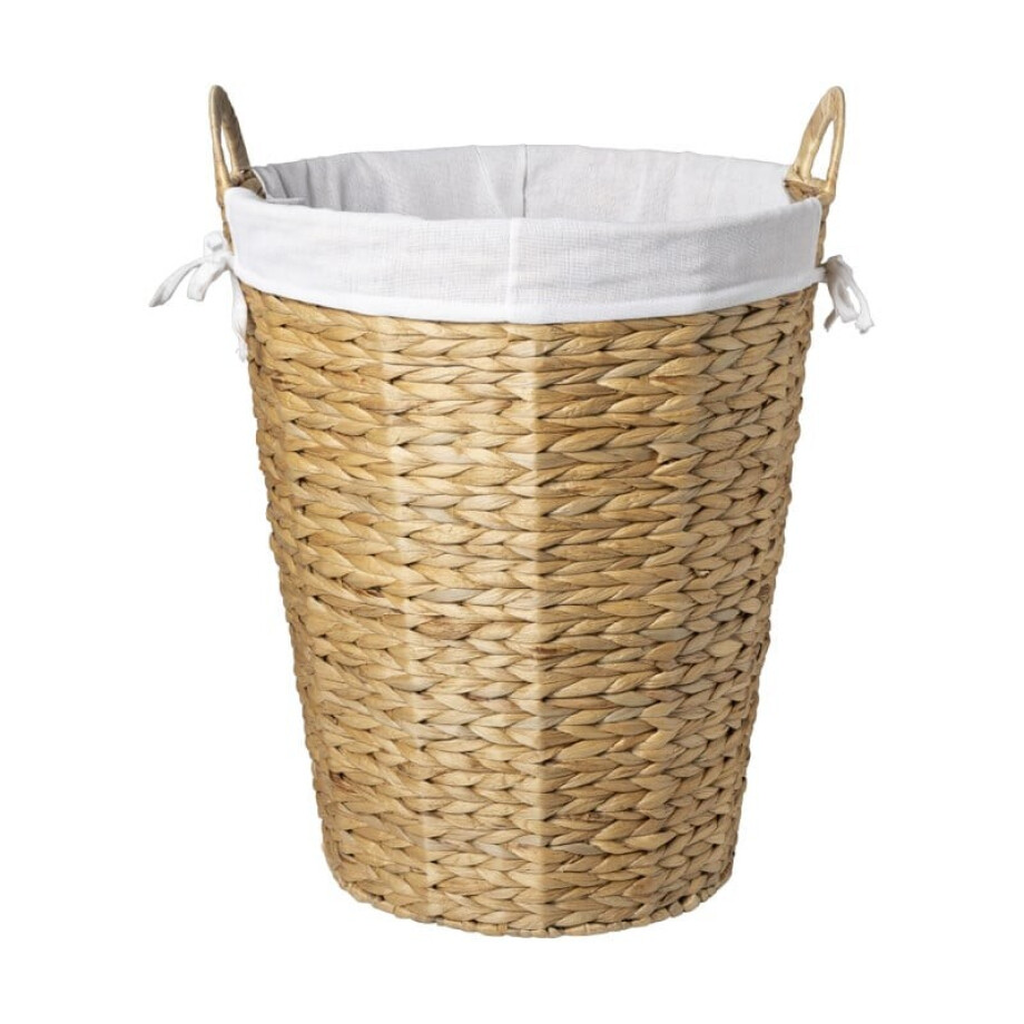 Wasmand Saar 50 liter - bruin/wit - ø42x50 cm afbeelding 