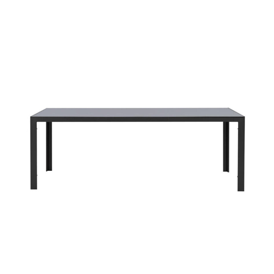 Leen Bakker - Tuintafel Savoie - /glas Antraciet - 75x215x90 Cm - Aluminium - Grijs Leen Bakker - Tuintafel Savoie - /glas Antraciet - 75x215x90 Cm - Aluminium - Grijs afbeelding 1