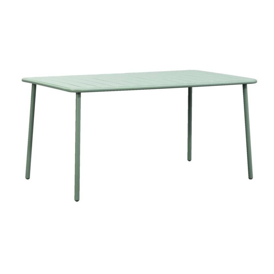 Leen Bakker - Tuintafel Vence - Licht - 72x150x90 Cm - Metaal - Groen Leen Bakker - Tuintafel Vence - Licht - 72x150x90 Cm - Metaal - Groen afbeelding 1