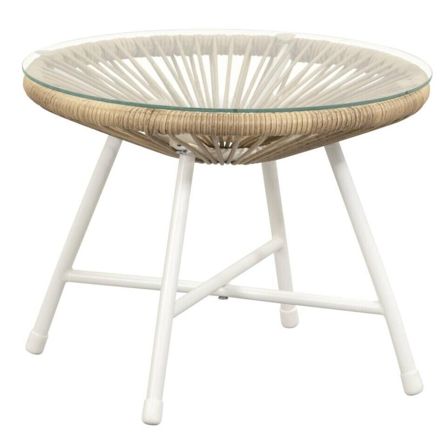 Leen Bakker - Bijzettafel Grand - Zand - 36xØ60 Cm - Metaal - Beige afbeelding 1