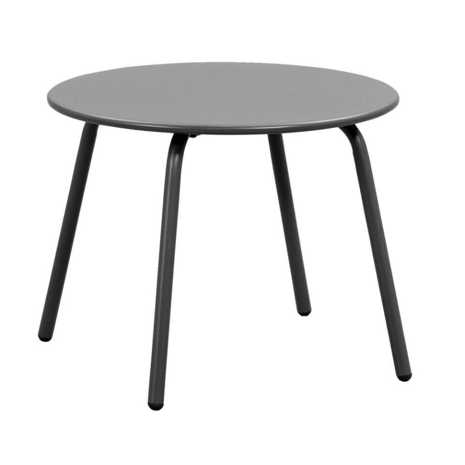 Leen Bakker - Bijzettafel Montreal - Antraciet/ - Ø50 Cm - Metaal - Grijs afbeelding 1