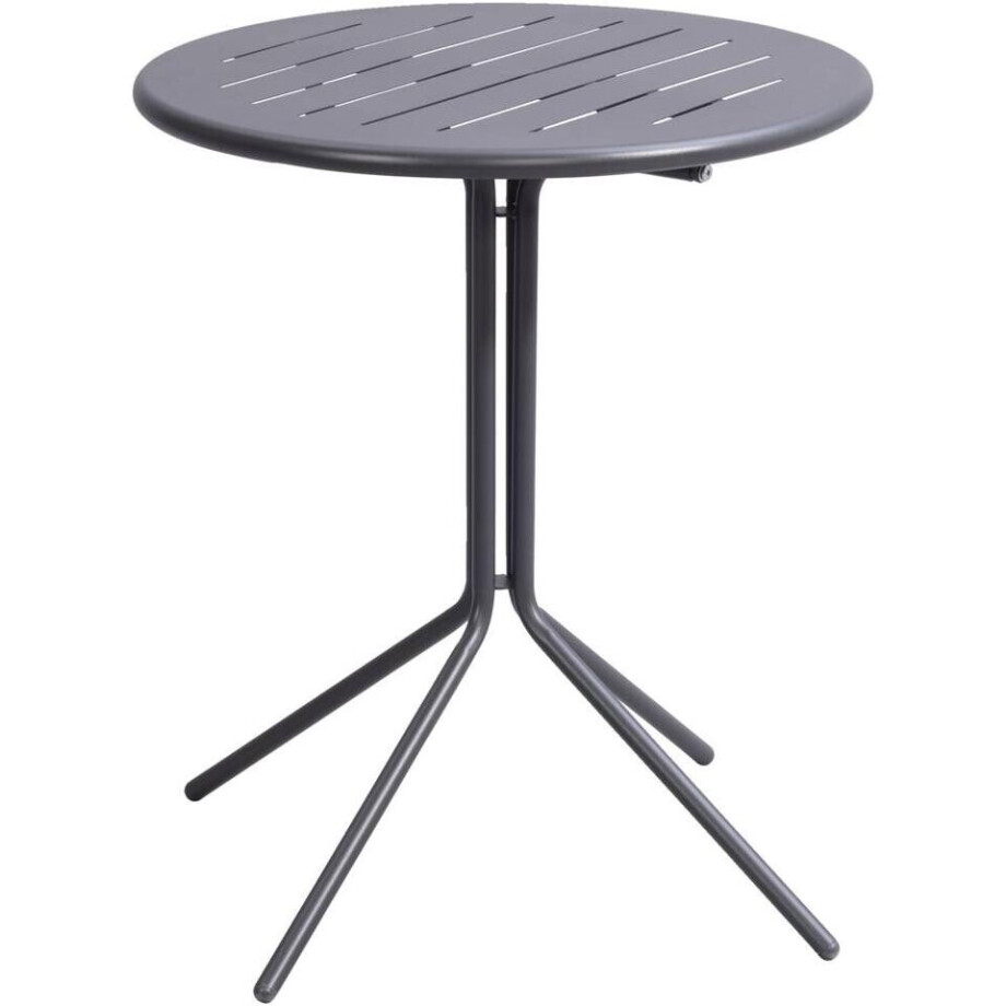 Leen Bakker - Bistrotafel Vence - Antraciet - 70xØ60 Cm - Metaal - Grijs Leen Bakker - Bistrotafel Vence - Antraciet - 70xØ60 Cm - Metaal - Grijs afbeelding 1