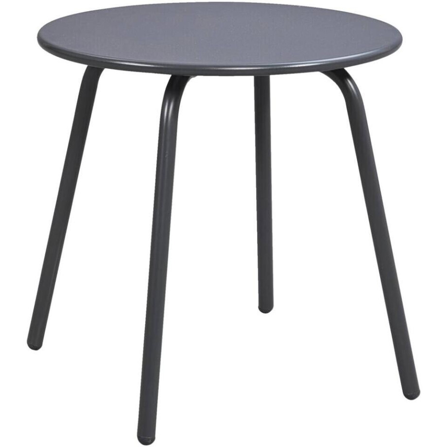 Leen Bakker - Bijzettafel Montreal - Antraciet/ - 45xØ45 Cm - Metaal - Grijs afbeelding 1