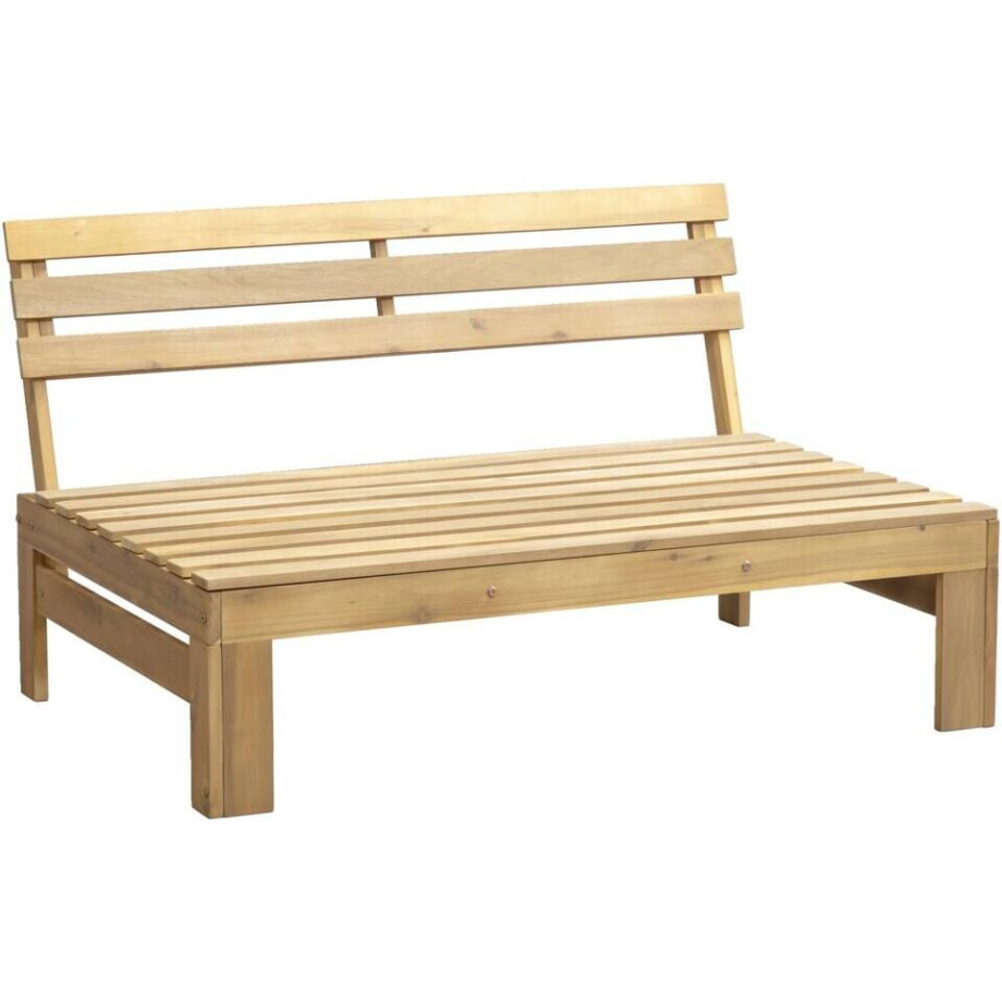 Leen Bakker - Palletbank Perugia - Naturel - 70x120x86 Cm - Acaciahout - Beige Leen Bakker - Palletbank Perugia - Naturel - 70x120x86 Cm - Acaciahout - Beige afbeelding 1
