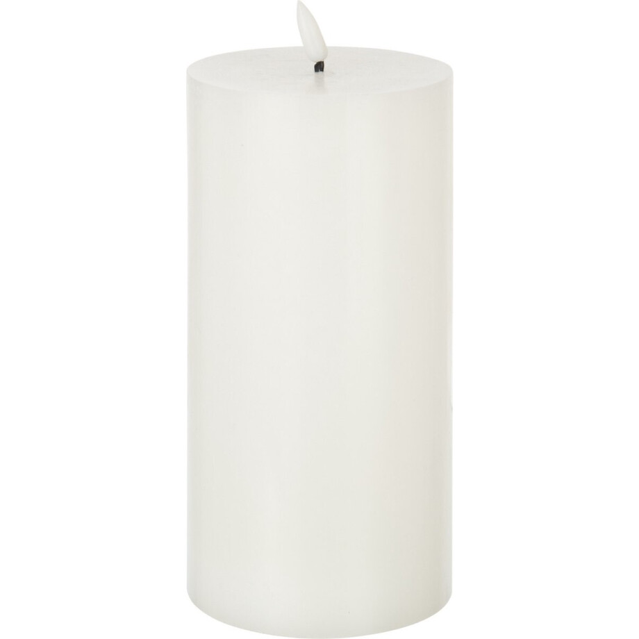 J-Line cilinderkaars - wit - large - LED lichtjes afbeelding 1