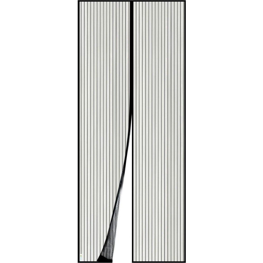 Ultiluxe® Magnetische hordeur - 85 x 210 cm - Zwart - Hor tegen insecten - Vliegengordijn - Vliegengaas met klittenband - Deurgordijn zonder boren - Sterke magneten - Horgordijn - Horren voor deur - Zelfklevend afbeelding 1