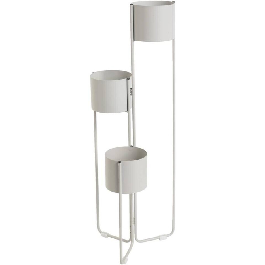 Leen Bakker - Plantenstandaard Trapani - Licht - 90x30x30 Cm - Metaal - Grijs afbeelding 1