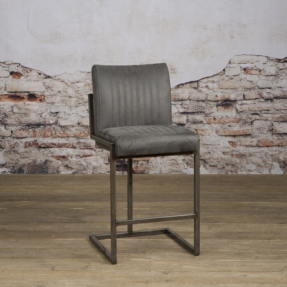 Tower Living Barkruk 'Ferro' kleur Antraciet afbeelding 1