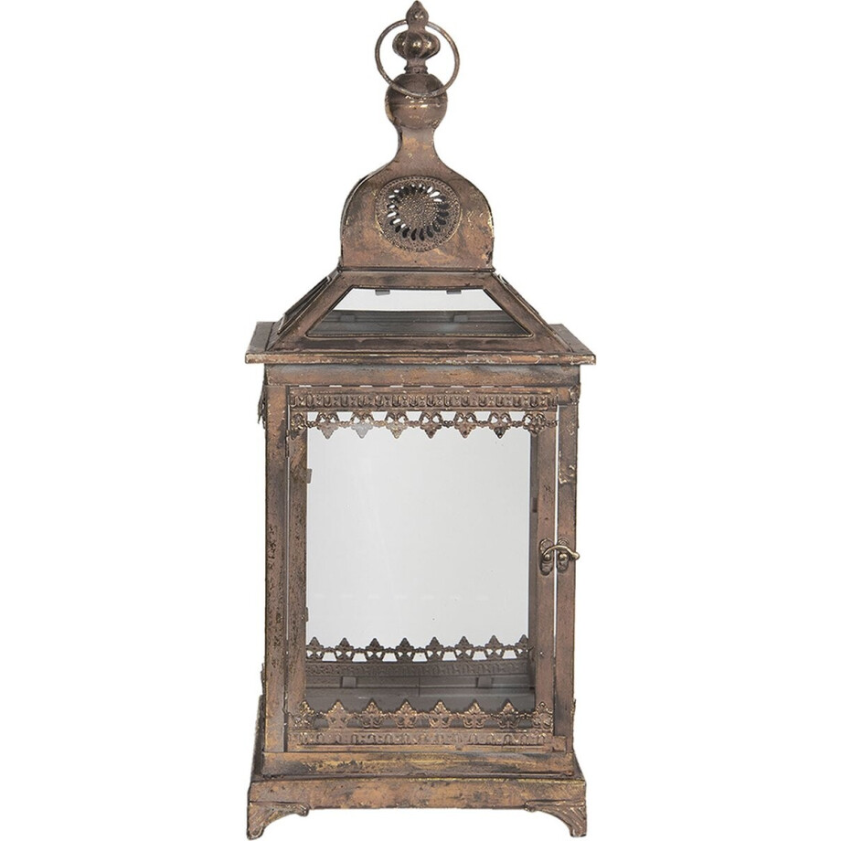 Clayre & Eef Lantaarn 5Y0732 57 cm - Koperkleurig Ijzer afbeelding 1