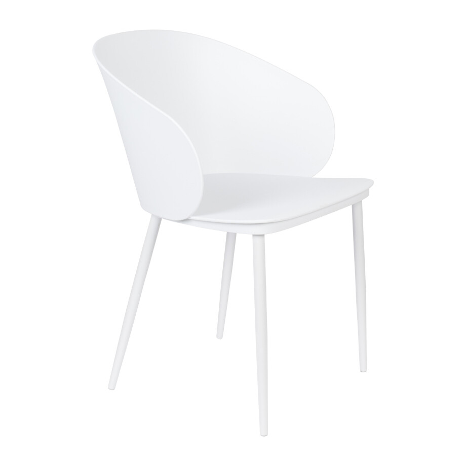 ZILT Eetkamerstoel 'Gigi', kleur Wit ZILT Eetkamerstoel 'Gigi', kleur Wit afbeelding 1