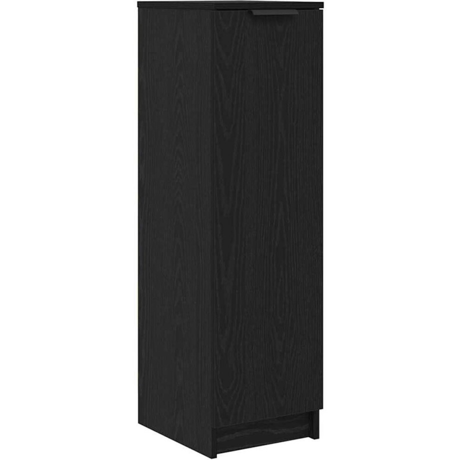 vidaXL - Schoenenkast - Zwart - Eiken - 29,5 - x - 35 - x - 101 - cm - Bewerkt - hout afbeelding 1