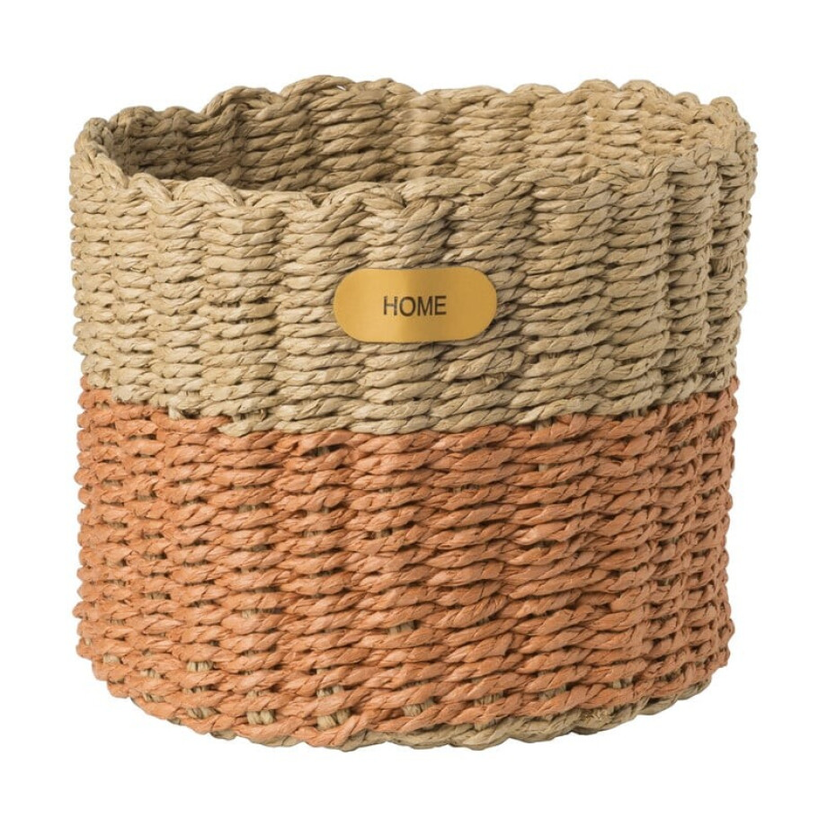 Mand Pleun - ø17x19 cm - bruin/oranje afbeelding 