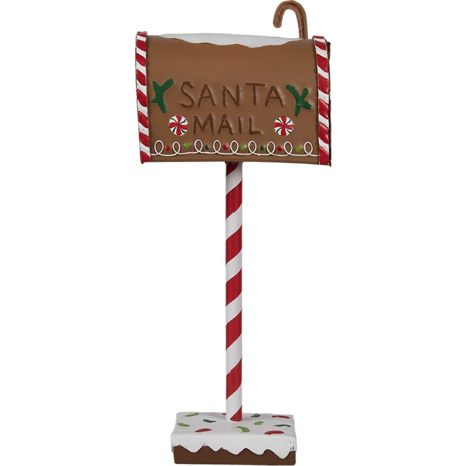 Clayre & Eef Kerstdecoratie Brievenbus 14x8x37 cm Bruin Metaal Clayre & Eef Kerstdecoratie Brievenbus 14x8x37 cm Bruin Metaal afbeelding 1
