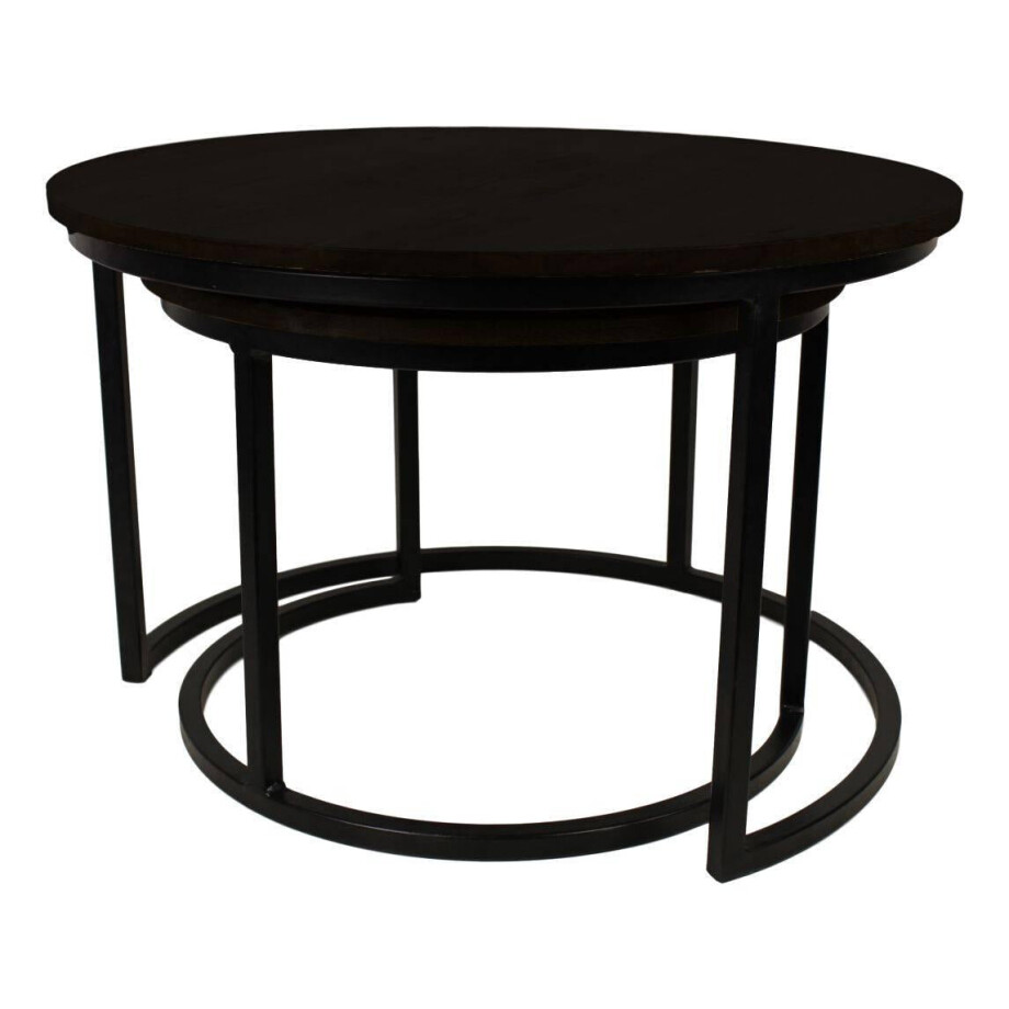 Set van 2 ronde bijzettafel Ronin | HSM Collection afbeelding 1