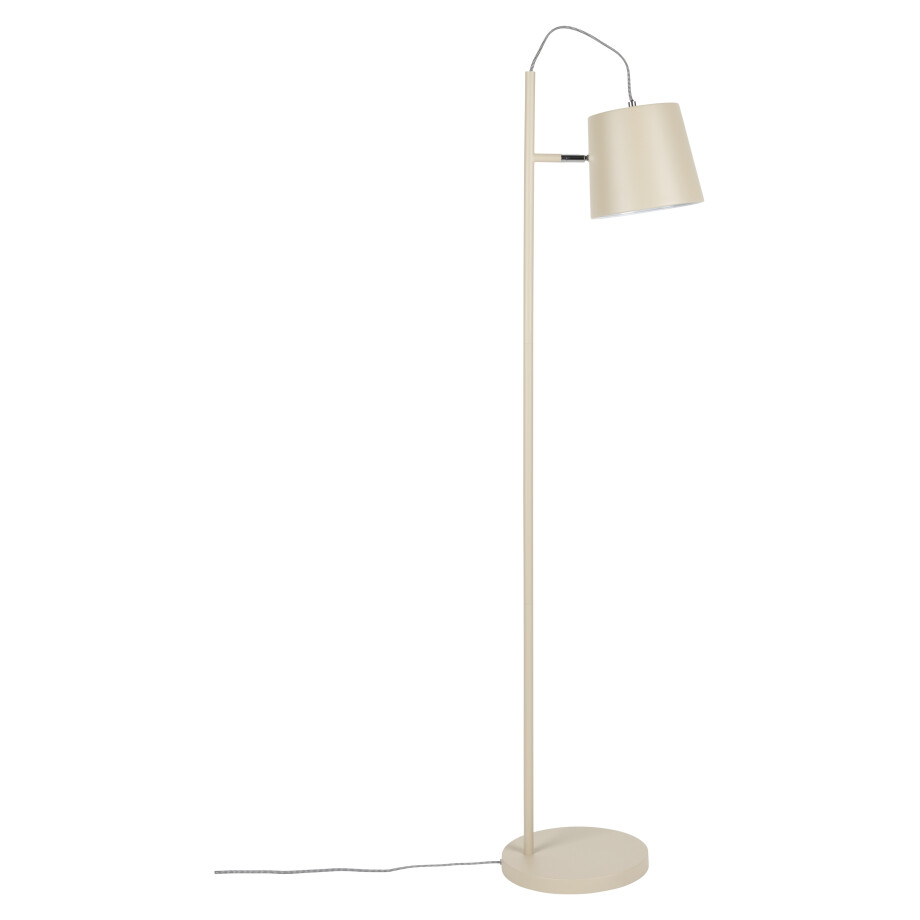 Zuiver Vloerlamp 'Buckle Head' 150cm, kleur Beige Zuiver Vloerlamp 'Buckle Head' 150cm, kleur Beige afbeelding 1