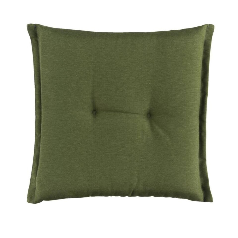 Leen Bakker - Zitkussen Brest - Donker - 44x44 Cm - Stof - Groen afbeelding 1
