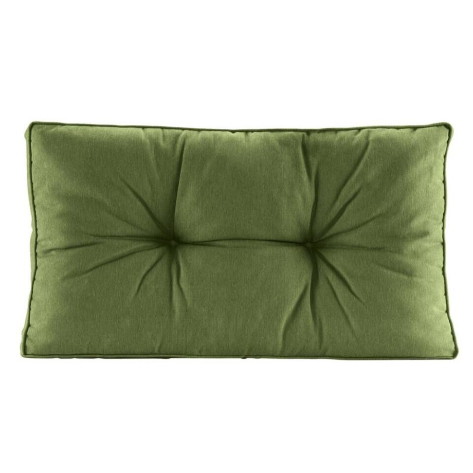 Leen Bakker - Loungekussen Florence Rug - Donker - 73x43 Cm - Katoen/Polyester - Groen afbeelding 1