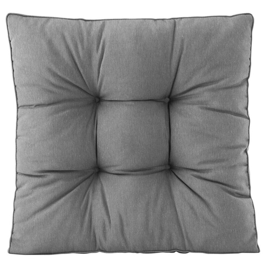 Leen Bakker - Loungekussen Florence Zit - 73x73 Cm - Polyester/Katoen - Grijs Leen Bakker - Loungekussen Florence Zit - 73x73 Cm - Polyester/Katoen - Grijs afbeelding 1