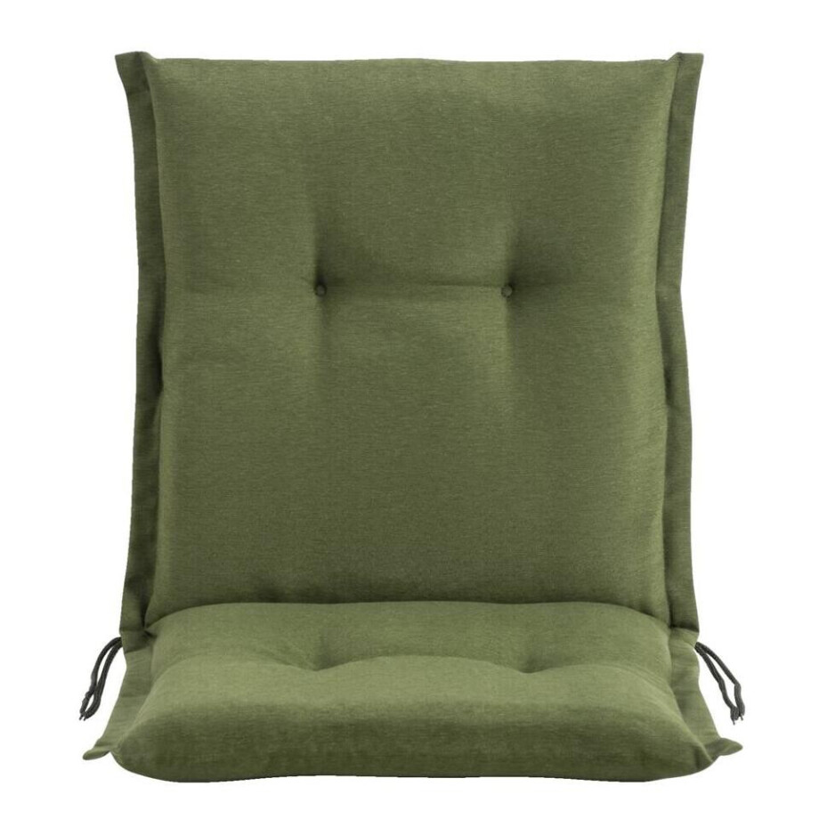 Leen Bakker - Terrasstoelkussen Brest - Donker - 100x50 Cm - Polyester - Groen - 8x50x100 Cm afbeelding 1