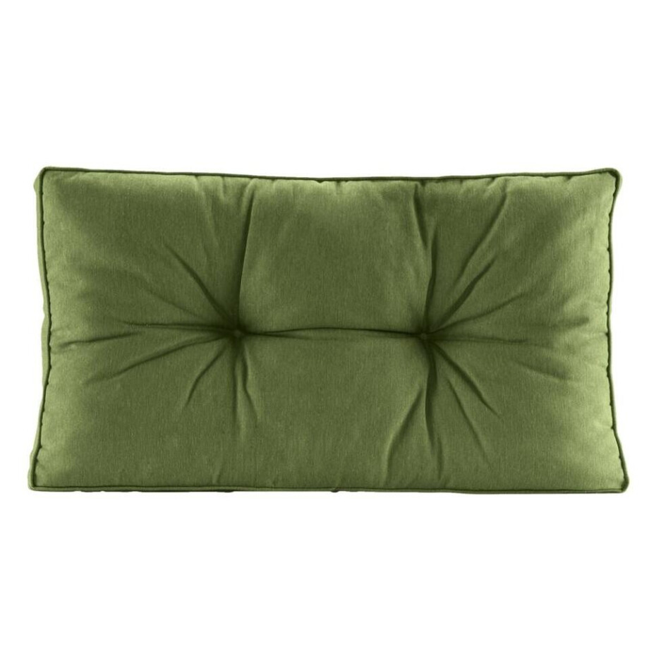 Leen Bakker - Loungekussen Florence Rug Donker 60x43 Cm - Polyester - Groen afbeelding 1