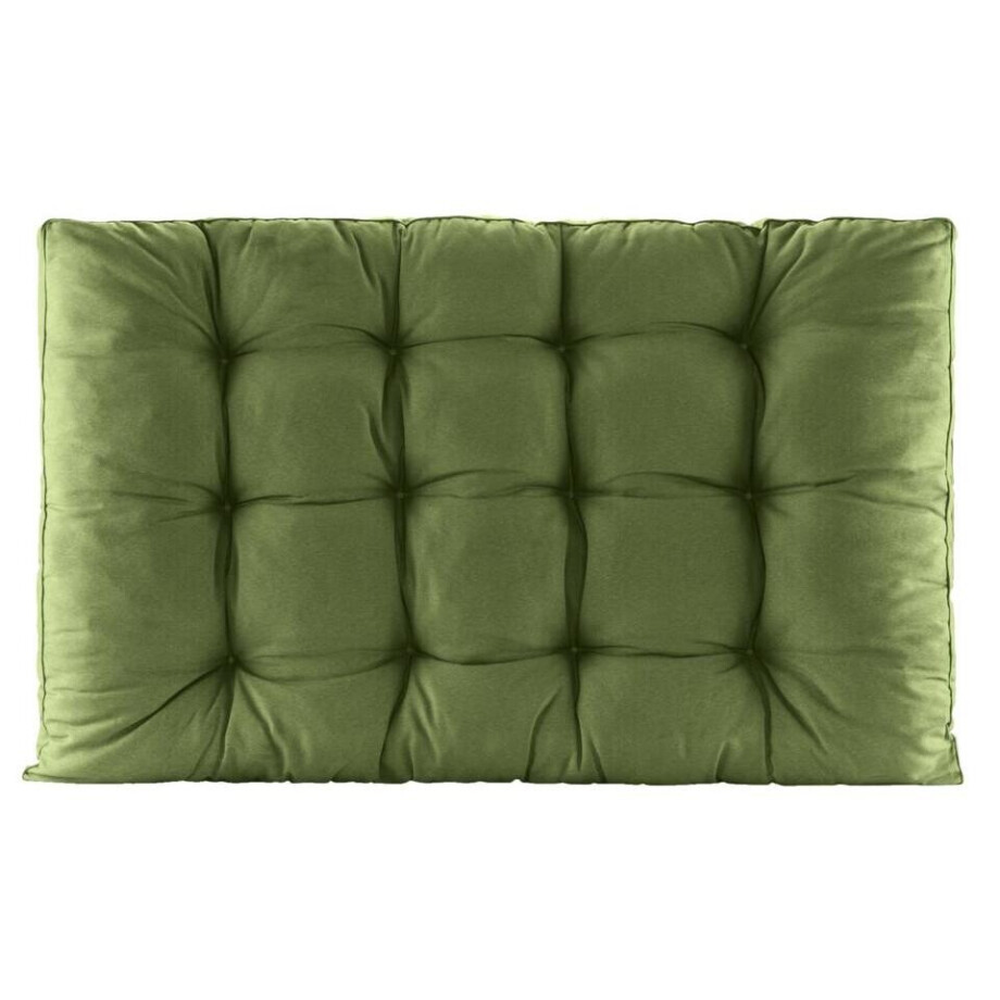 Leen Bakker - Palletkussen Florence Donker 120x80 Cm - Polyester - Groen afbeelding 1