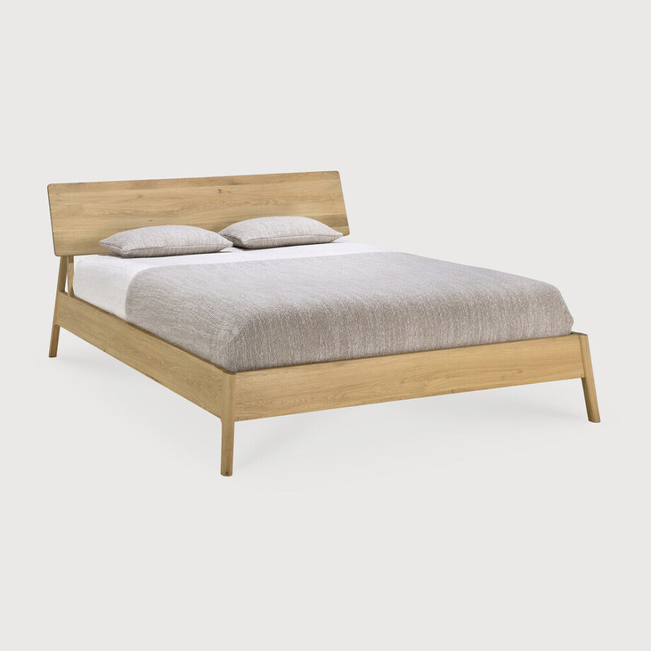 Ethnicraft Bed 'Air' Geolied Eikenhout, 160 x 200cm, kleur Naturel afbeelding 