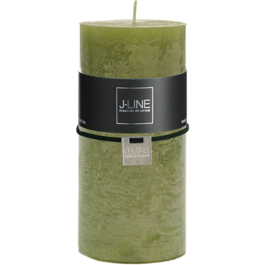 J-Line cilinderkaars Gras - groen - large - 52U - 6 stuks afbeelding 1