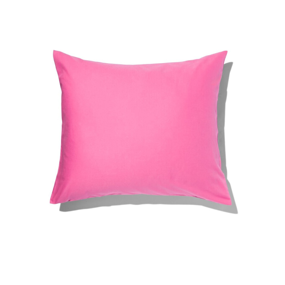 HEMA HEMA Kussensloop 60x70cm Zacht Katoen Felroze (roze) HEMA HEMA Kussensloop 60x70cm Zacht Katoen Felroze (roze) afbeelding 1