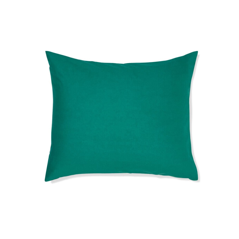 HEMA HEMA Kussensloop 60x70cm Zacht Katoen Donkergroen (middengroen) afbeelding 1