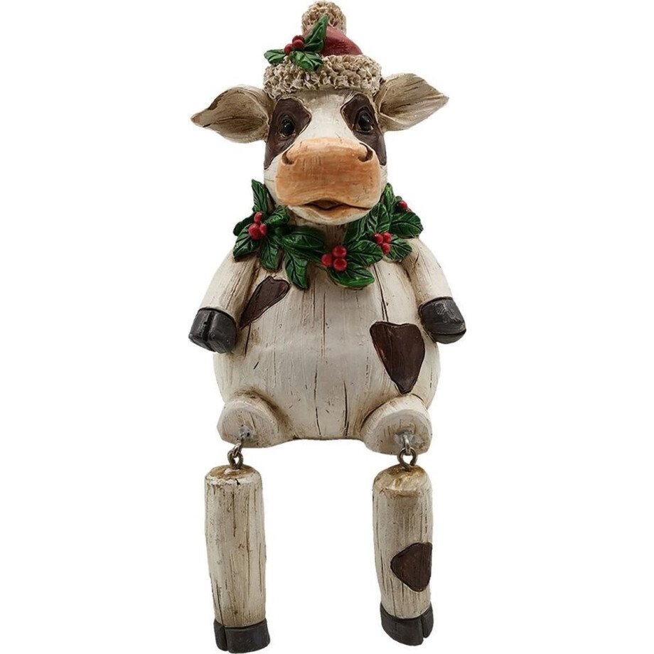 Clayre & Eef Beeld Koe 7x7x10 cm Wit Kunststof Woonaccessoires beeld decoratie Decoratieve Accessoires Clayre & Eef Beeld Koe 7x7x10 cm Wit Kunststof Woonaccessoires beeld decoratie Decoratieve Accessoires afbeelding 1