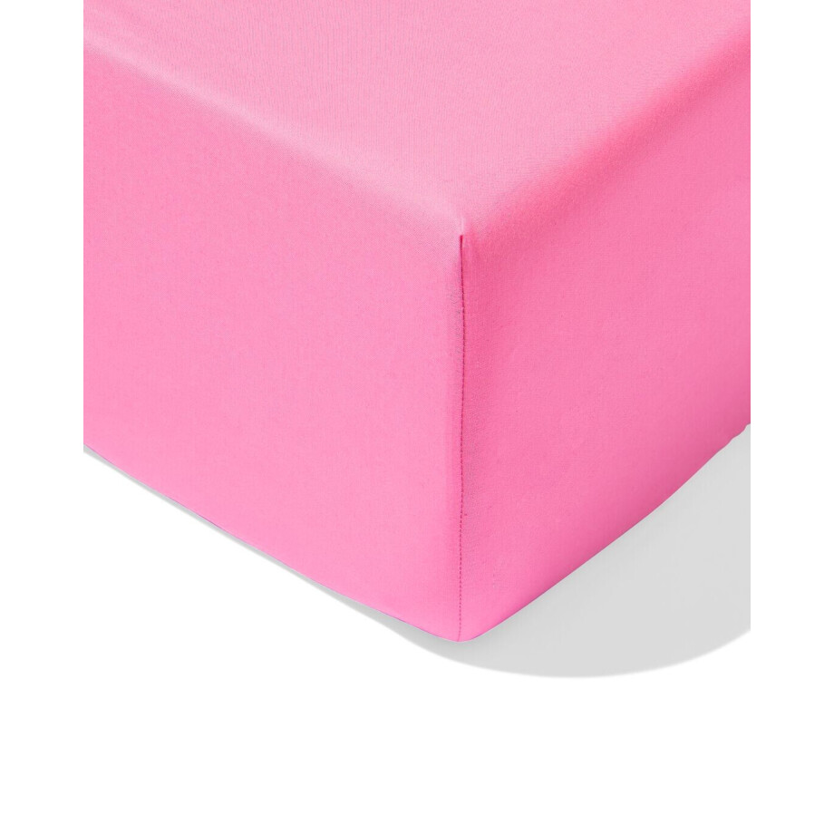 HEMA HEMA Hoeslaken 180x200cm Zacht Katoen Felroze (felroze) afbeelding 1