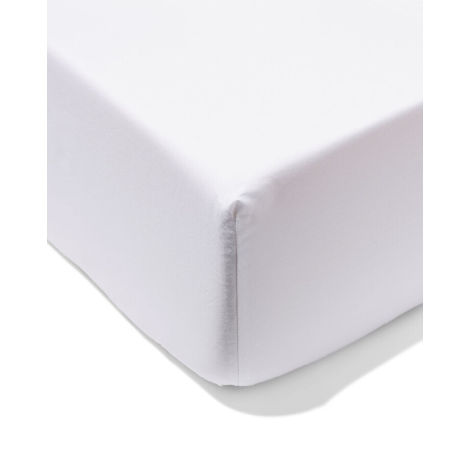 HEMA HEMA Boxspring Hoeslaken 90x200cm Katoen Percal Wit (wit) afbeelding 1