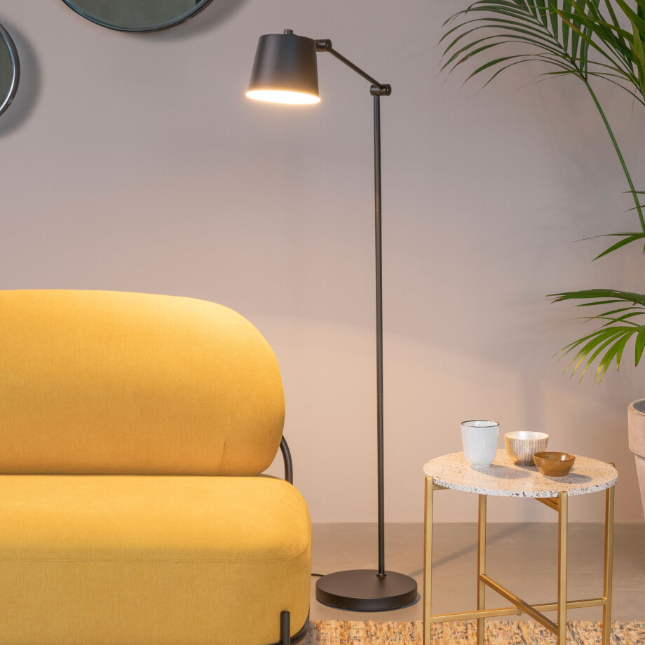 ZILT Vloerlamp 'Bret' 124cm hoog, kleur Zwart afbeelding 